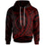 Chuuk State Hoodie Red Custom Wings Style Unisex Black - Polynesian Pride