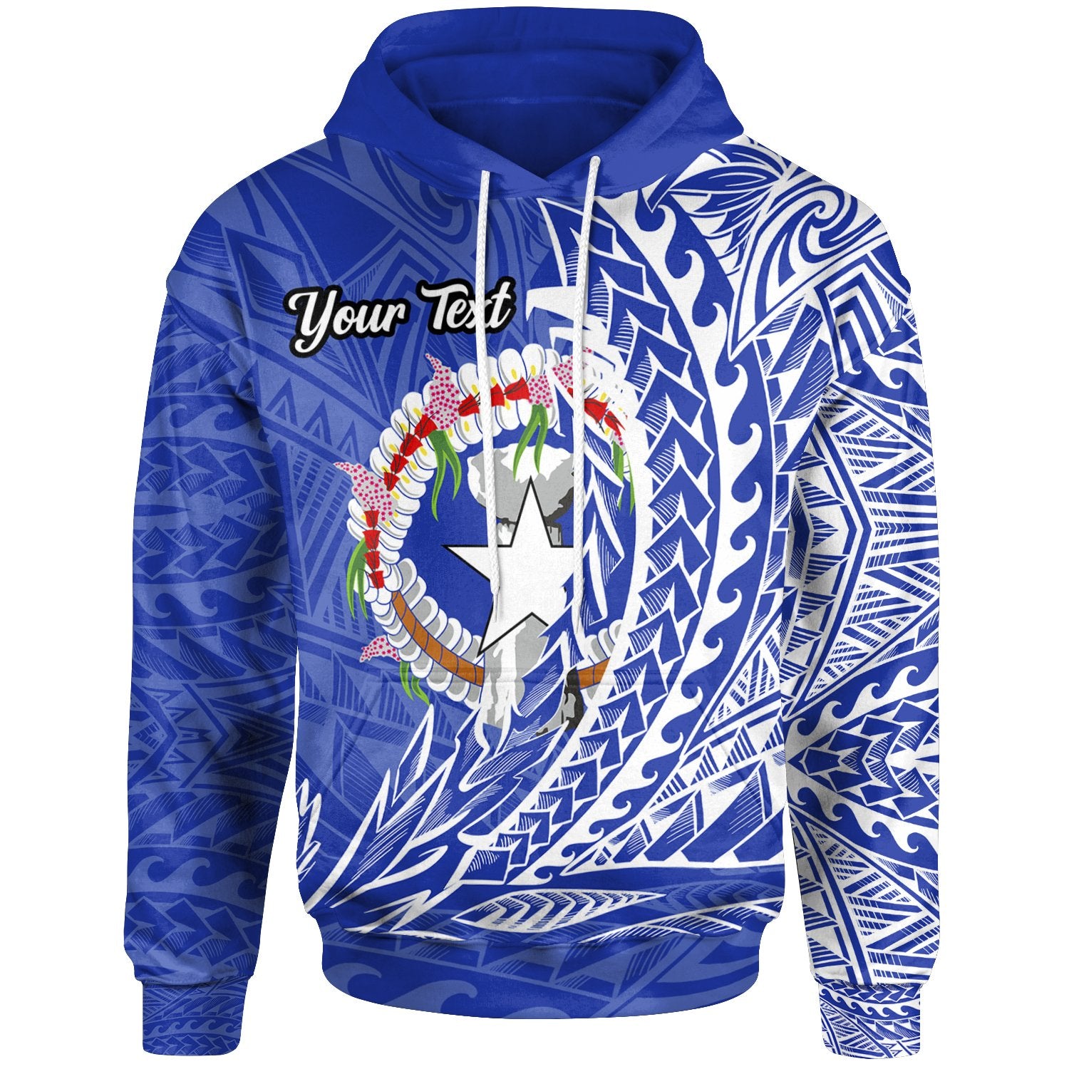 Northern Mariana Islands Hoodie Custom Wings Style Unisex Blue - Polynesian Pride