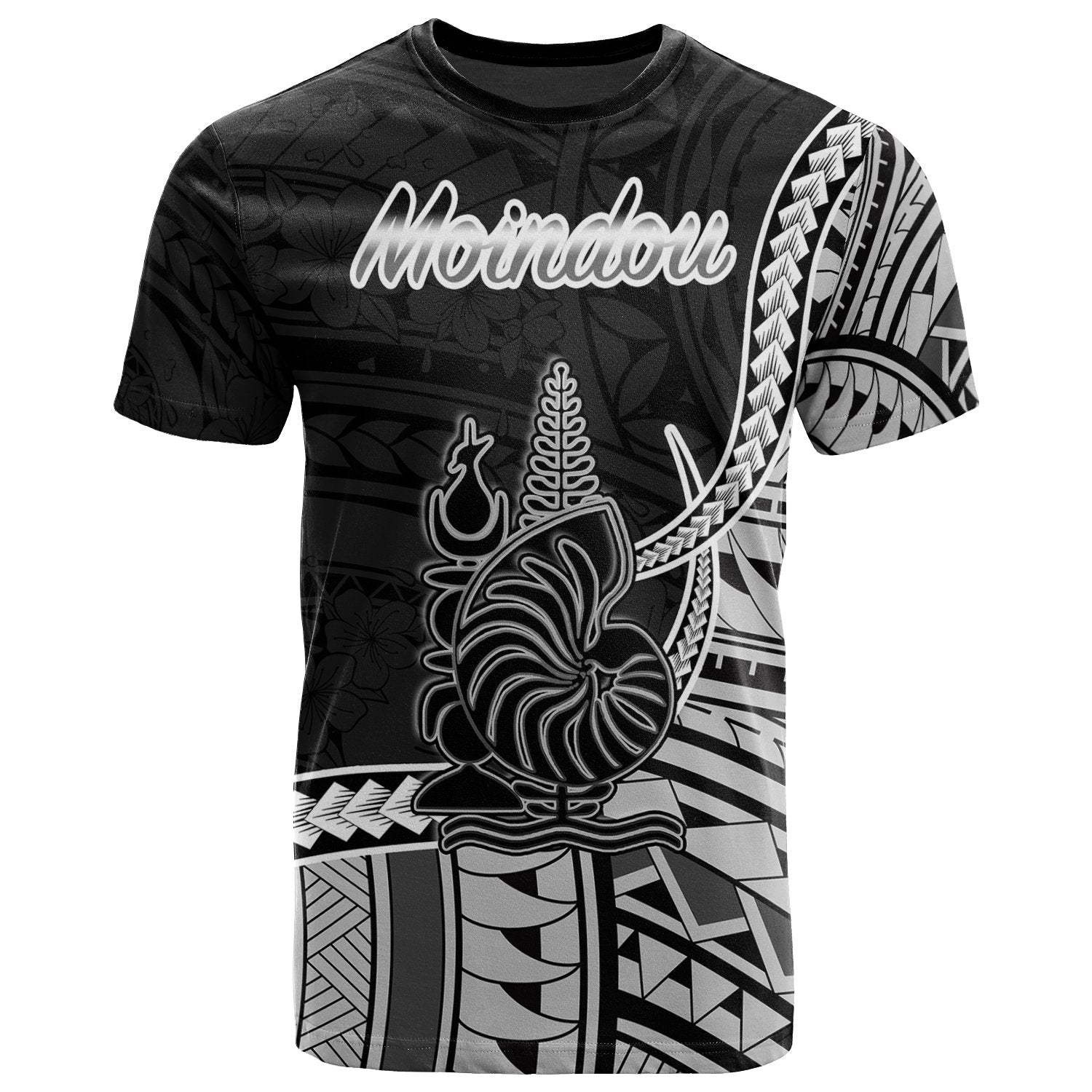 New Caledonia Islands T Shirt Moindou Seal Of New Caledonia Islands Polynesian Patterns Unisex Black - Polynesian Pride