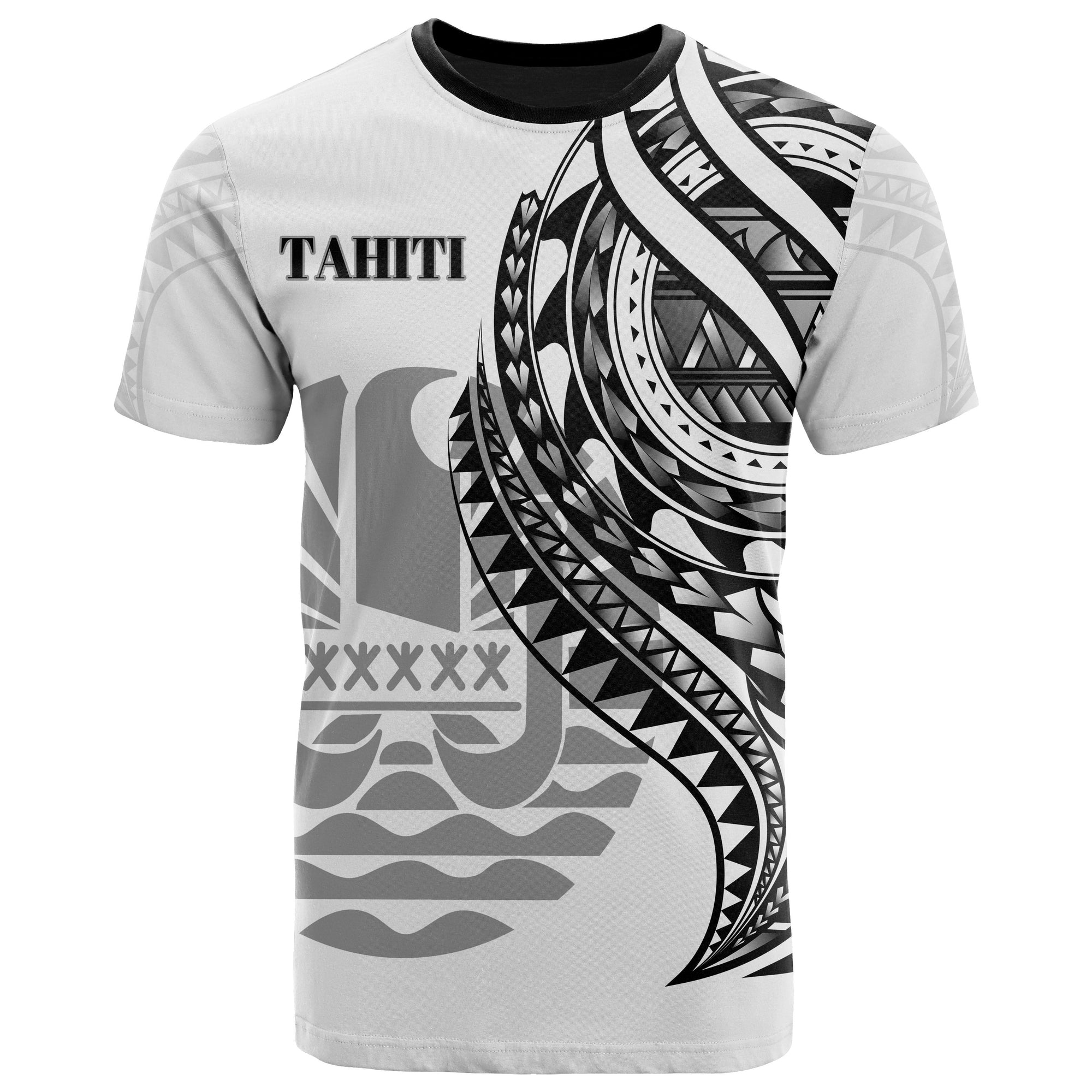 Tahiti T Shirt Black Color Polynesian Patterns Best Tahiti Ever Unisex Black - Polynesian Pride