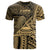 American Samoa T Shirt Tula Polynesian Gold Patterns Unisex Black - Polynesian Pride