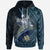 Fiji Hoodie Ba Seal Fiji With Blue Whale Unisex Black - Polynesian Pride