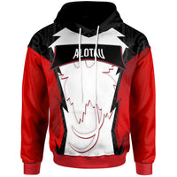 Papua New Guinea Hoodie lotau PNG Coat ofrms Unisex Red Black - Polynesian Pride