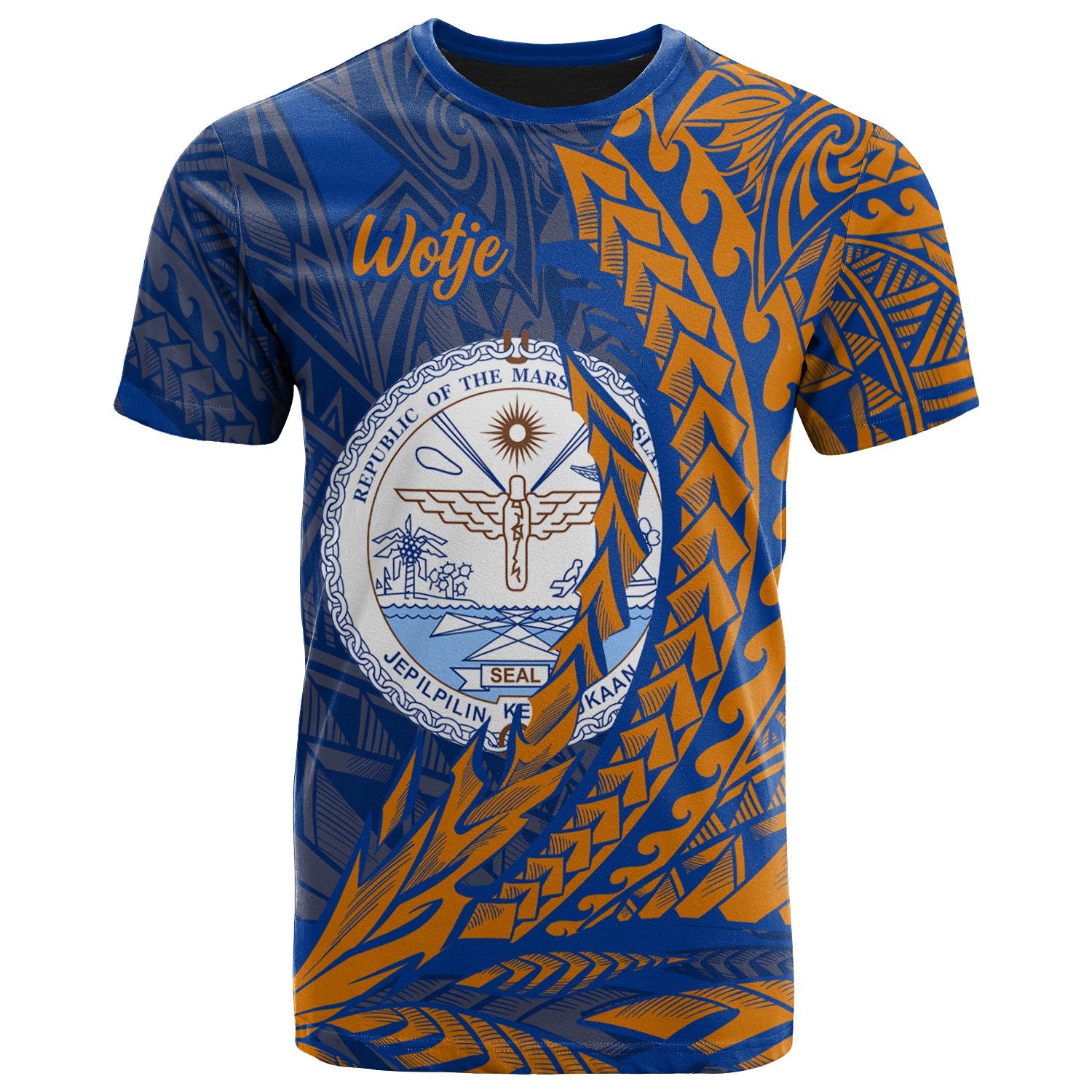 Marshall Islands T Shirt Wotje Wings Style Unisex Blue - Polynesian Pride