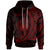 Samoa Hoodie Custom Red Wings Style Unisex Black - Polynesian Pride