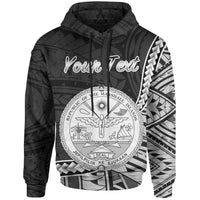 Marshall Islands Hoodie Custom Seal of Marshall Islands Polynesian Patterns Unisex Black - Polynesian Pride
