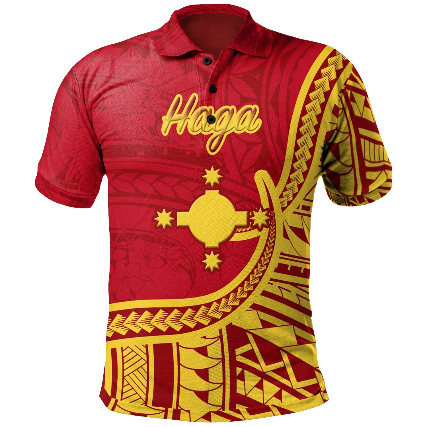 Rotuma Polo Shirt Haga Flag Rotuma Unisex Red - Polynesian Pride