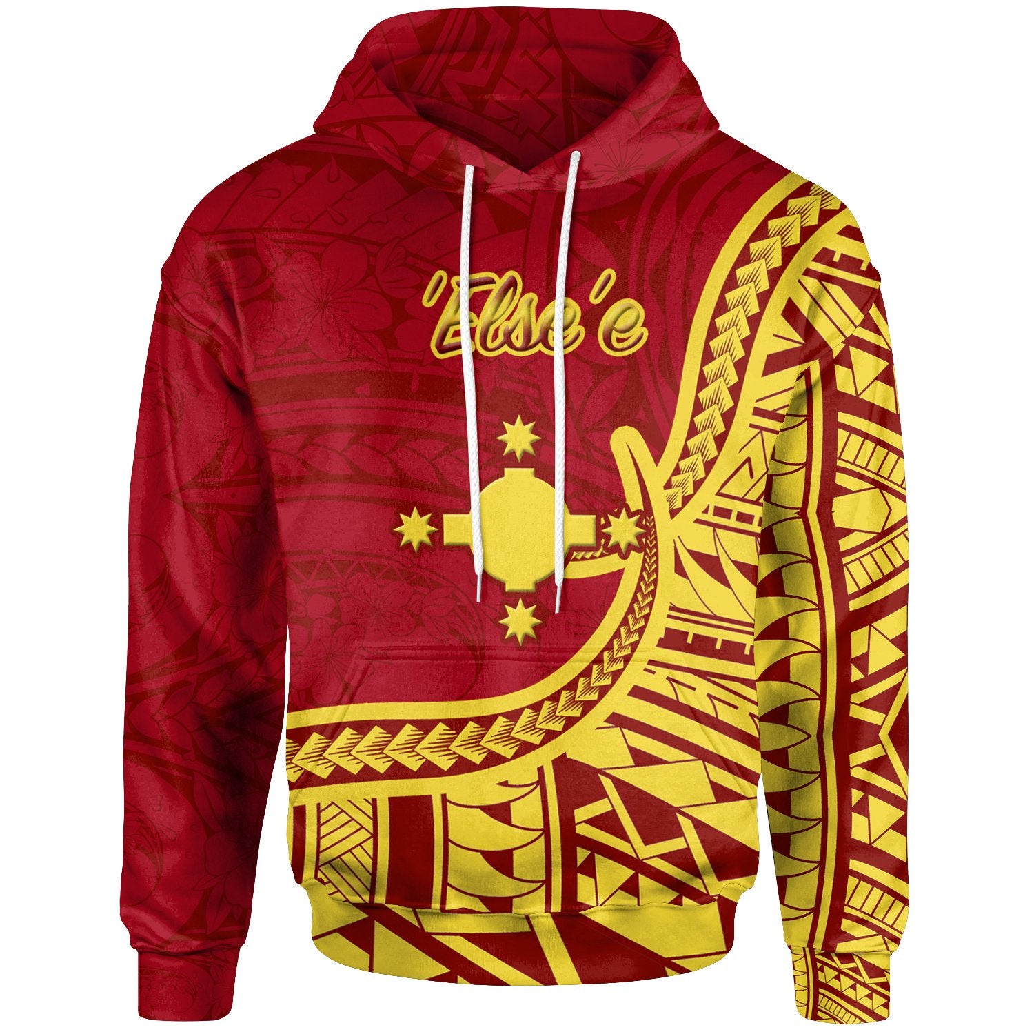 Rotuma Zip Hoodie Elsee Flag Rotuma Unisex Red - Polynesian Pride