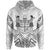 Fiji Hoodie Fiji Seal Tribal Patterns Unisex White - Polynesian Pride