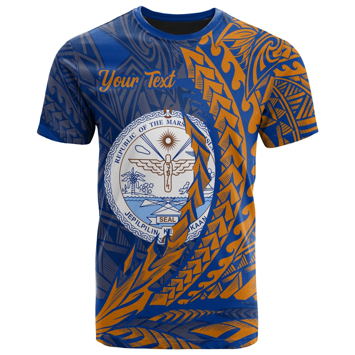 Marshall Islands T Shirt Custom Wings Style Unisex Blue - Polynesian Pride