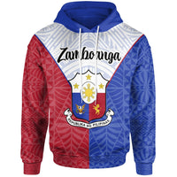 Pilipinas Hoodie Zamboanga City Seal of Pilipinas Style Unisex Blue - Red - Polynesian Pride