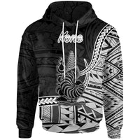 New Caledonia Islands Hoodie Kone Seal of New Caledonia Polynesian Patterns Unisex Black - Polynesian Pride