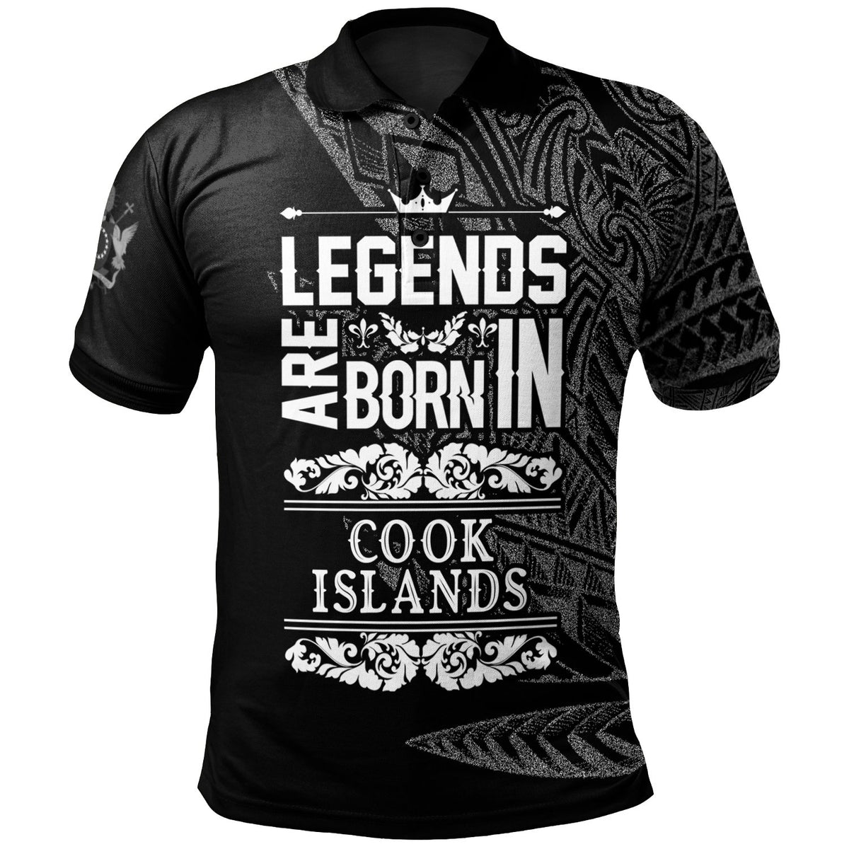 Cook Island Polo Shirt Legends Are Born In White Color Unisex White - Polynesian Pride