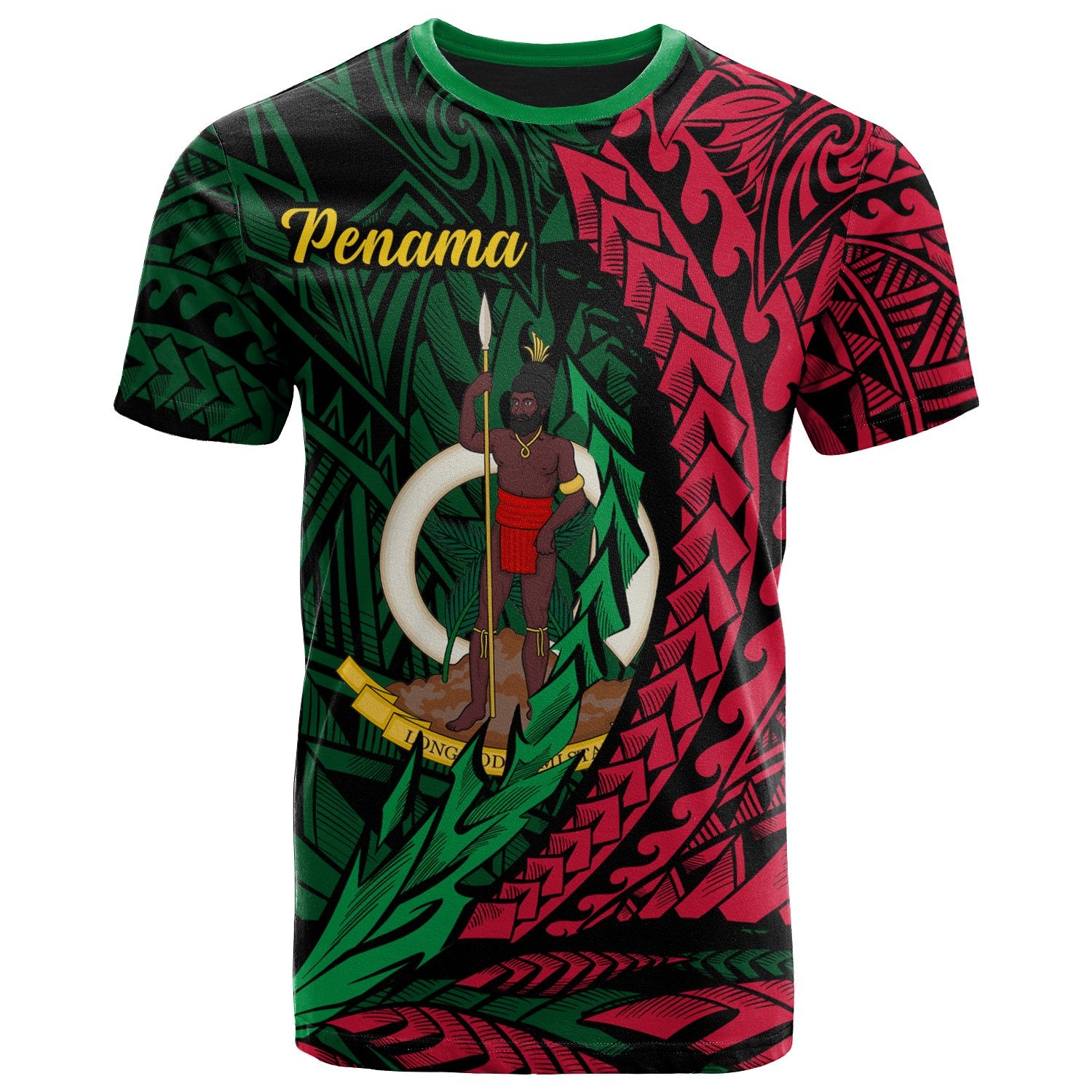 Vanuatu T Shirt Penama Wings Style Unisex Black - Polynesian Pride