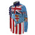 Fiji With America Flag Long Sleeve Button Shirt LT10 - Polynesian Pride