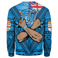 Fiji Bula Flag Sweatshirt LT10 - Polynesian Pride