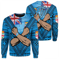 Fiji Bula Flag Sweatshirt LT10 - Polynesian Pride