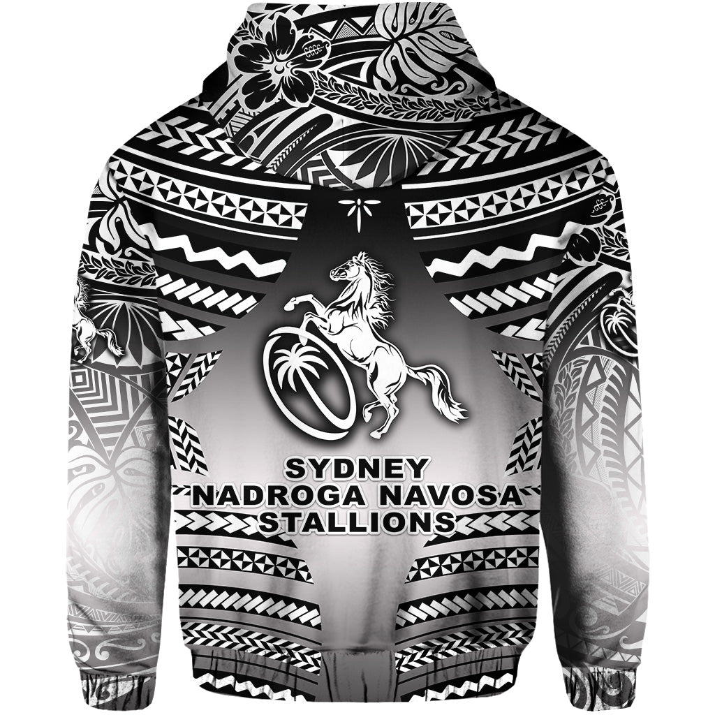 Fiji Rugby Hoodie Sydney Nadroga Navosa Stallions Creative Style Gradient Black LT8 - Polynesian Pride