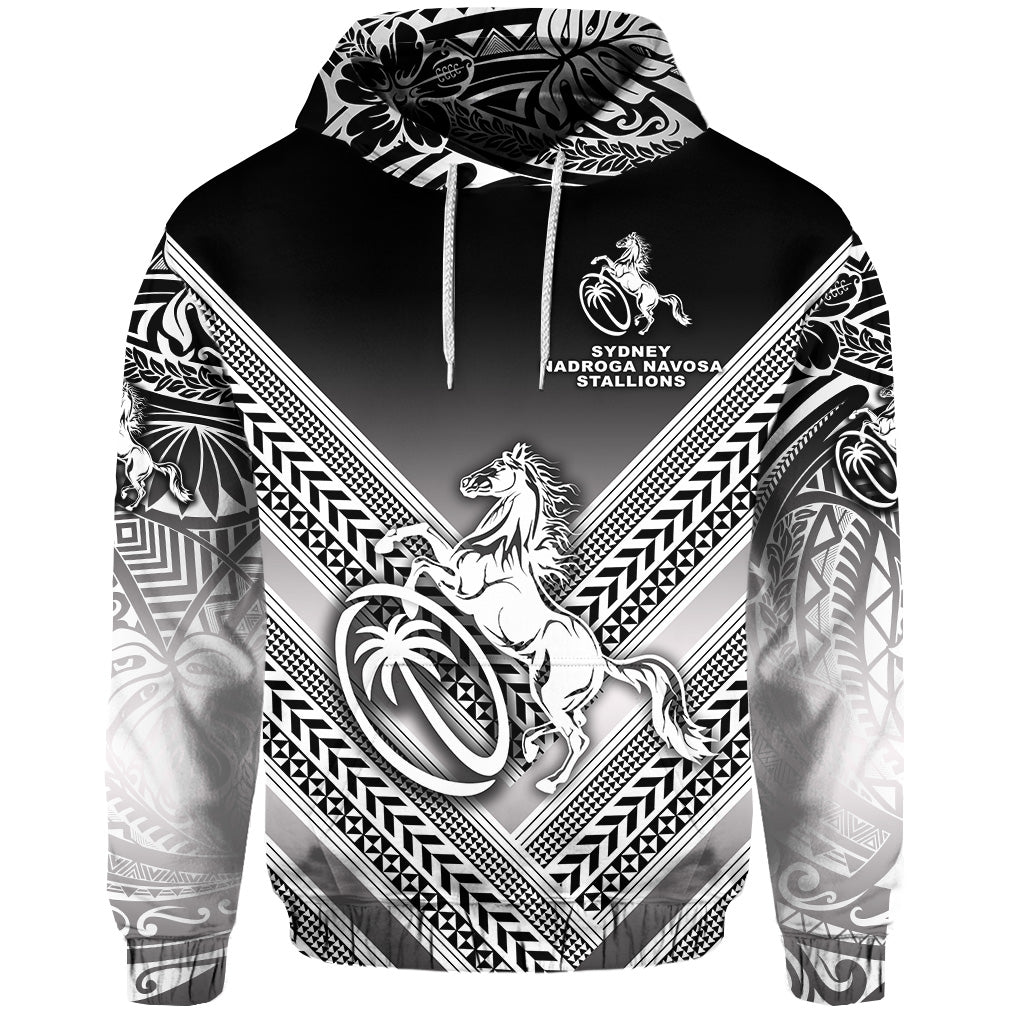 Fiji Rugby Hoodie Sydney Nadroga Navosa Stallions Creative Style Gradient Black LT8 - Polynesian Pride