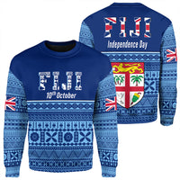 Fiji Independence Day Sweatshirt LT10 Unisex Blue - Polynesian Pride