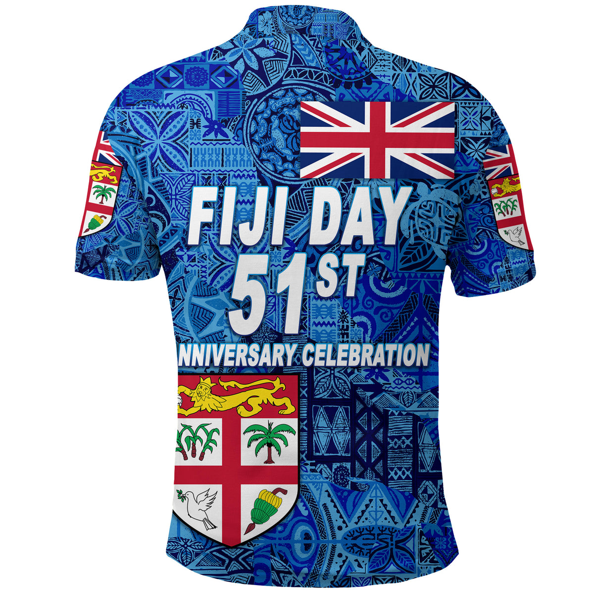 Fiji Day Polo Shirt Independence Anniversary Original Style LT8 - Polynesian Pride