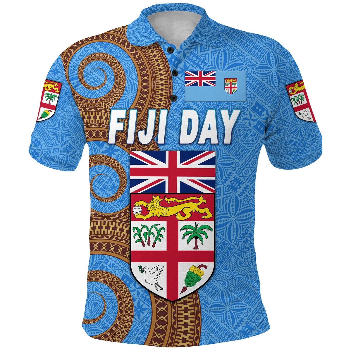 Custom Fiji Day Polo Shirt Independence Anniversary Simple Style LT8 - Polynesian Pride
