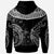 Fiji Custom Hoodie Serrated Pattern White Color Unisex Black - Polynesian Pride