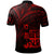 Fiji Polo Shirt Red Color Cross Style - Polynesian Pride