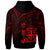 Fiji Zip Hoodie Red Color Cross Style - Polynesian Pride