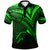 Fiji Polo Shirt Green Color Cross Style Unisex Black - Polynesian Pride