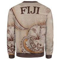 Fiji Sweatshirt - Hibiscus Flowers Vintage Style - Polynesian Pride