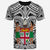 FiJi All Over T Shirt FiJi Coat of Arm (White) Unisex White - Polynesian Pride