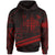 Fiji Hoodie In My Heart Style Red Polynesian Patterns Unisex Black - Polynesian Pride