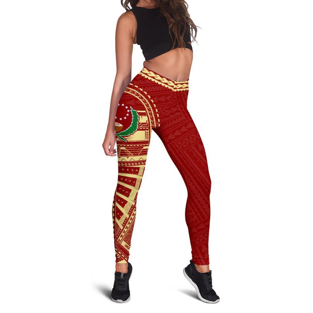 Neo Pohnpei Leggings (Red) A6 - Polynesian Pride