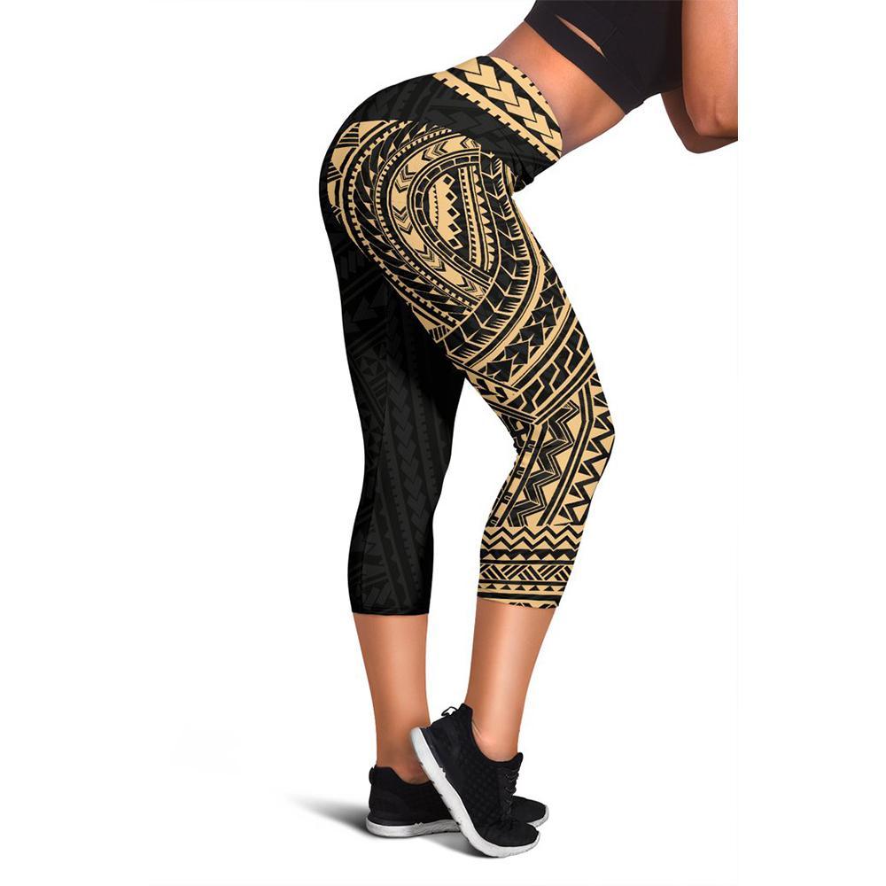Polynesian Rising 2nd Capris A6 Women Black - Polynesian Pride