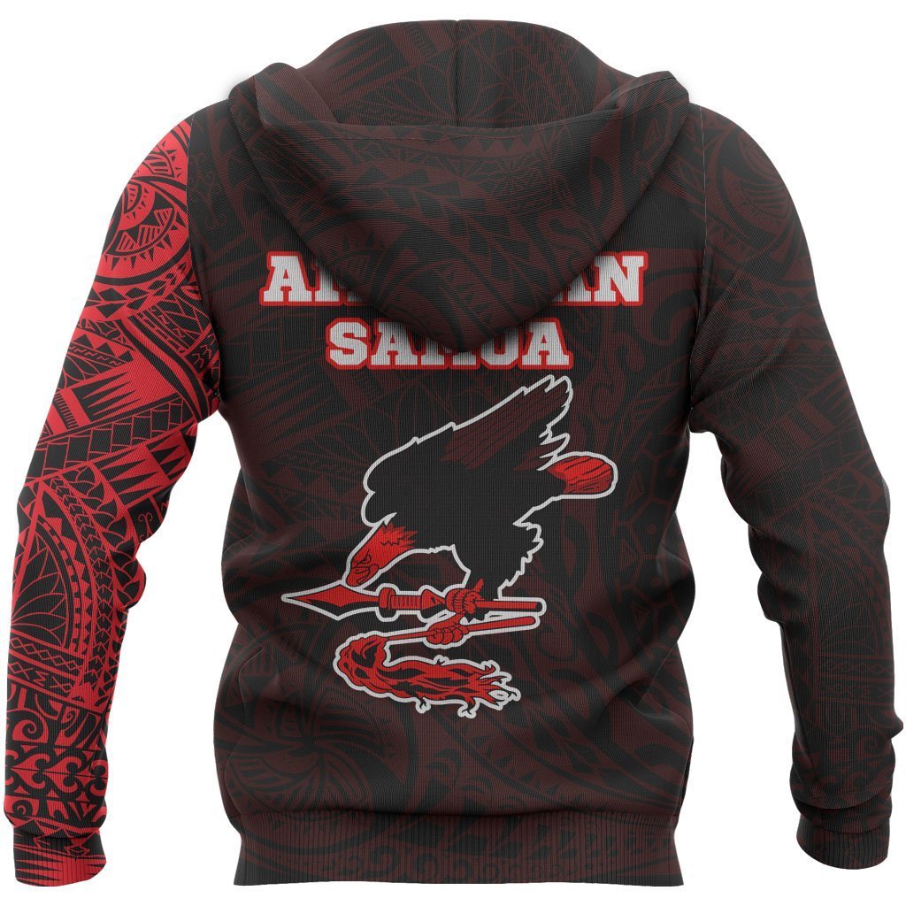 American Samoa In My Heart Polynesian Hoodie Red - Polynesian Pride