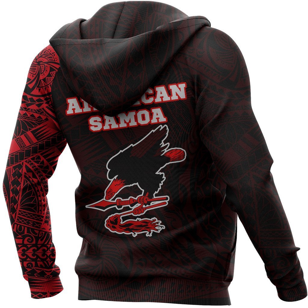 American Samoa In My Heart Polynesian Hoodie Red - Polynesian Pride