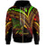 French Polynesia Zip Hoodie Reggae Color Cross Style Unisex Black - Polynesian Pride