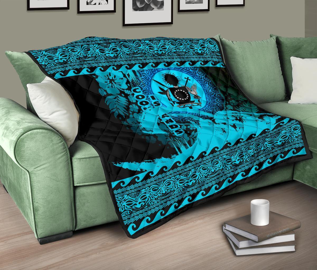 Cook Island Quilt Wave Navy Design - Polynesian Pride