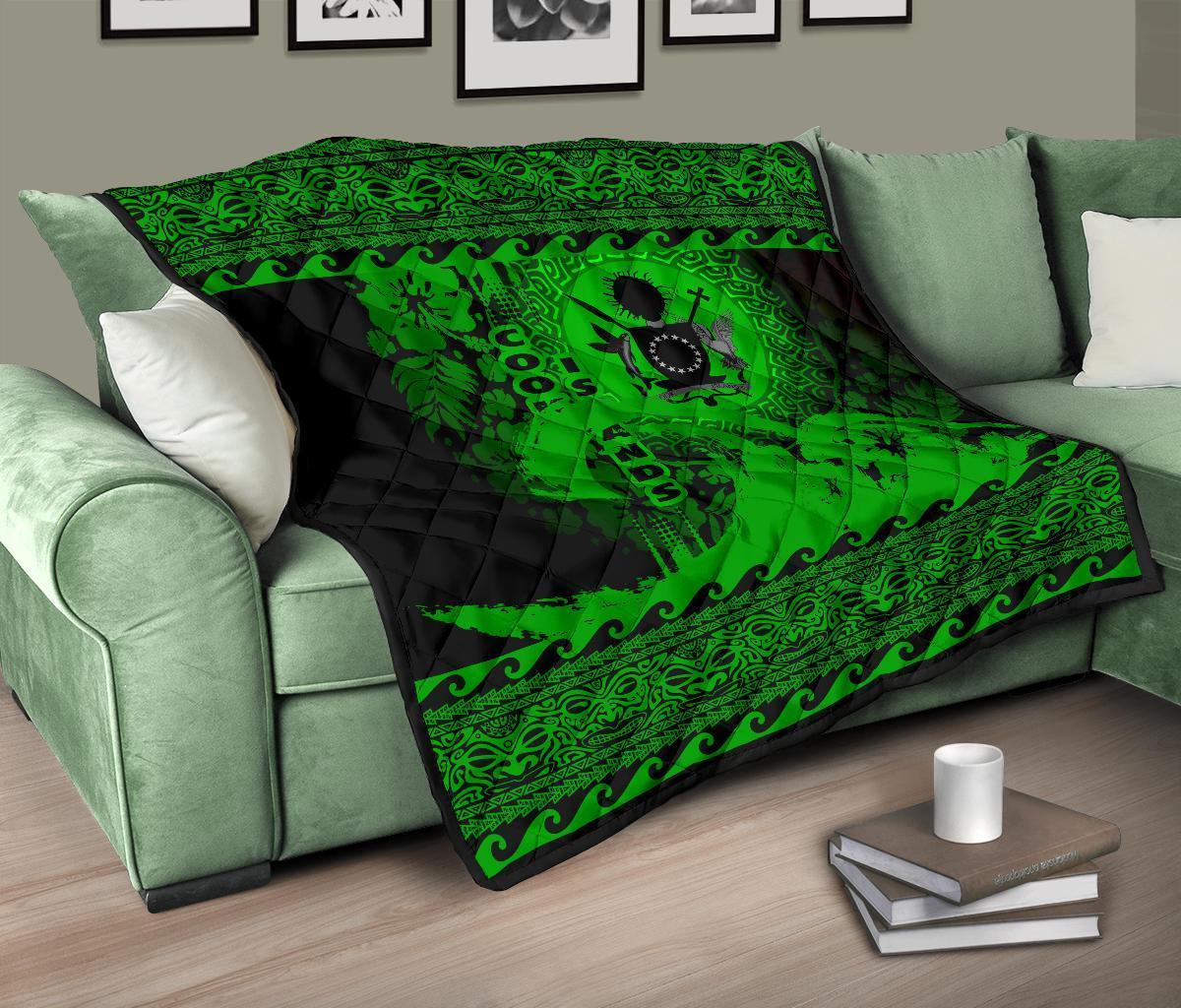 Cook Island Quilt Wave Green Design - Polynesian Pride