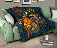 Kosrae Polynesian Premium Quilt - Legend of Kosrae (Blue) - Polynesian Pride