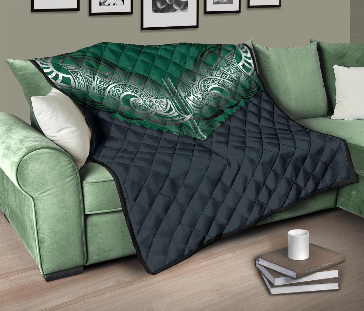 Koru Polynesian Tattoo Premium Quilt - Polynesian Pride