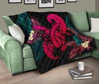 Hawaii Turtle Polynesian Tropical Premium Quilt - Ghia Style Pink - Polynesian Pride