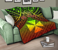 Polynesian Wallis and Futuna Premium Quilt - Reggae Vintage Polynesian Patterns - Polynesian Pride