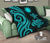 Nauru Premium Quilt - Turquoise Tentacle Turtle - Polynesian Pride