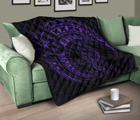 Polynesian Quilt - Polynesian Purple Seahorse Tattoo - Polynesian Pride