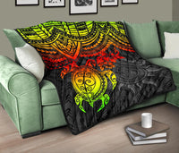 Polynesian Premium Quilt - Polynesian Reggae Turtle - Polynesian Pride