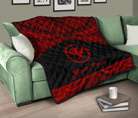 Hawaii Polynesian Custom Personalised Premium Quilt - Hawaii Pride Red Version - Polynesian Pride