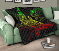 Polynesian Quilt - Polynesian Reggae Shark Warrior Tattoo - Polynesian Pride