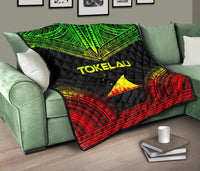 Tokelau Premium Quilt - Tokelau Flag Polynesian Chief Reggae Version - Polynesian Pride